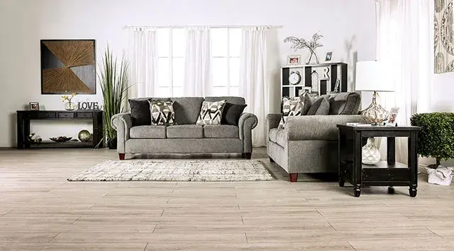 Transitional Graphite Sofa — Sofa, view 2
