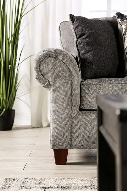 Transitional Graphite Sofa — Sofa, main view