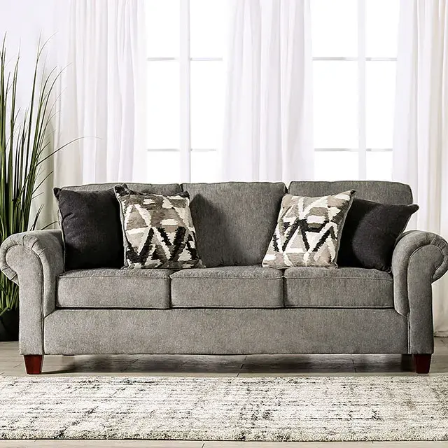 Transitional Graphite Sofa — Sofa, view 9