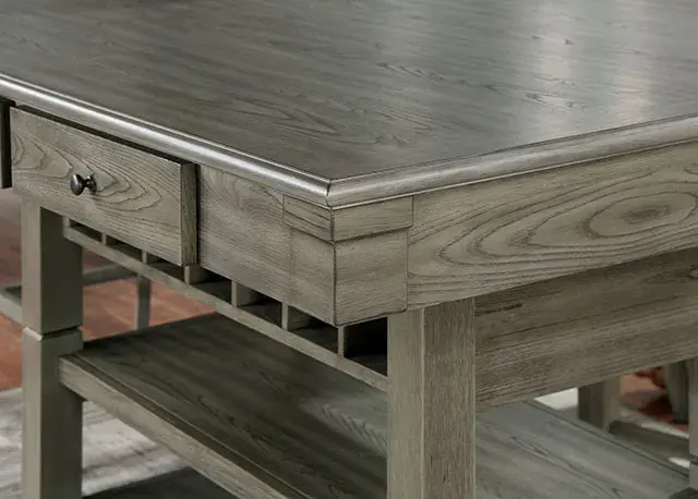 Transitional Gray Dining Set — Dining Table, view 5