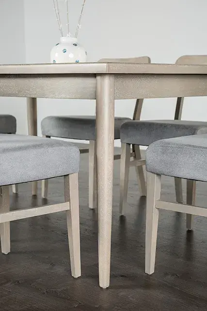 Transitional Gray Dining Set (Keynes) — Dining Table, view 3