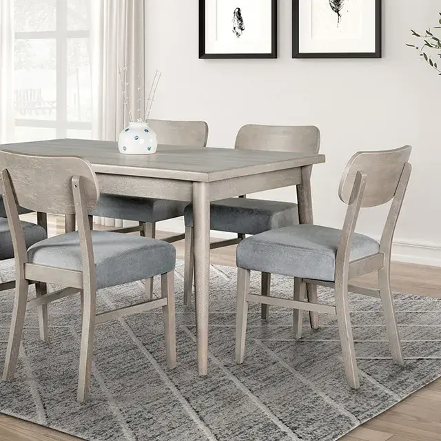 Transitional Gray Dining Set (Keynes) — Dining Table, view 6