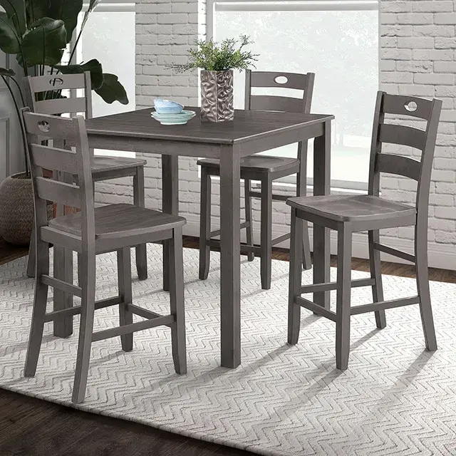 Transitional Gray Dining Set (Lubbock) 2 — Dining Table, main view