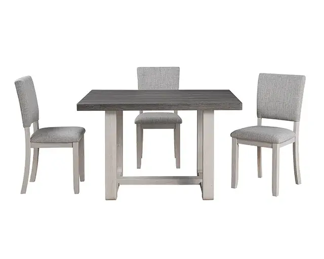 Transitional Gray Dining Set (Sauro) — Dining Table, view 3