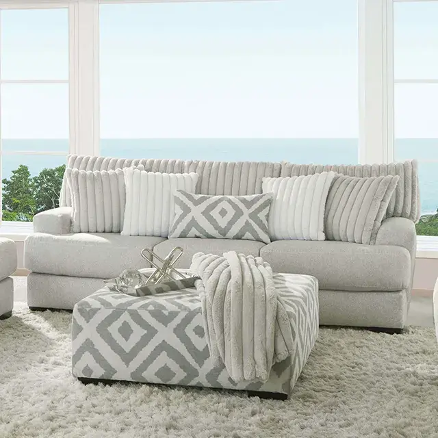 Transitional Gray Loveseat — Sofa, view 3