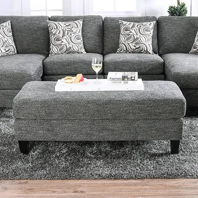 Transitional Gray Modular Sectional — Sofa, view 8