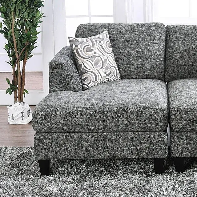 Transitional Gray Modular Sectional — Sofa, view 9
