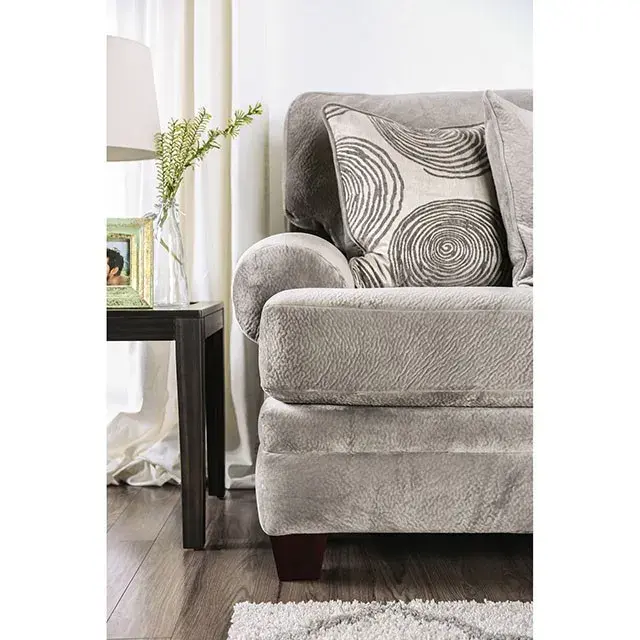 Transitional Gray, Pattern Sofa — Sofa, view 3