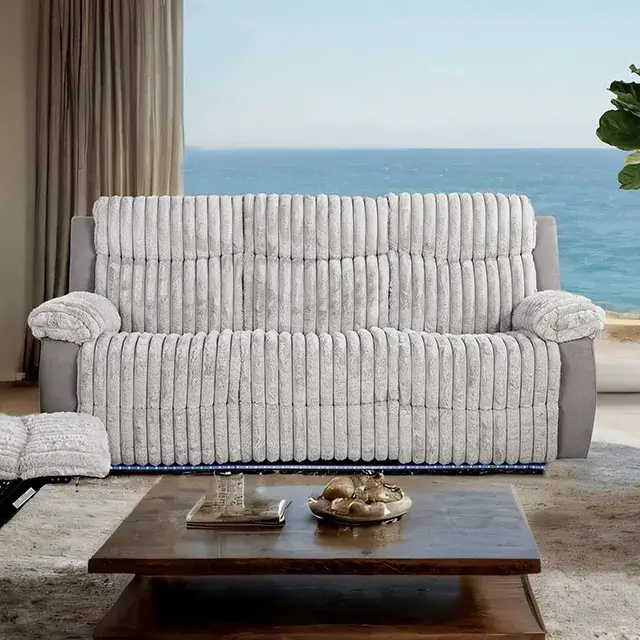 Transitional Gray Sofa — Sofa, view 4
