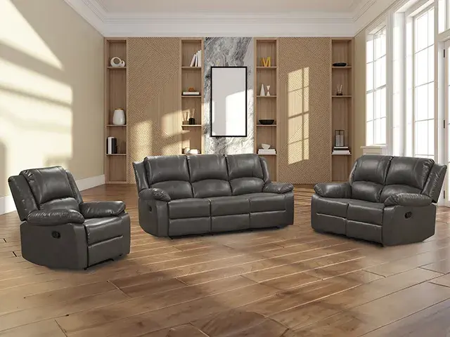 Transitional Gray Sofa (Letha) — Sofa, view 2