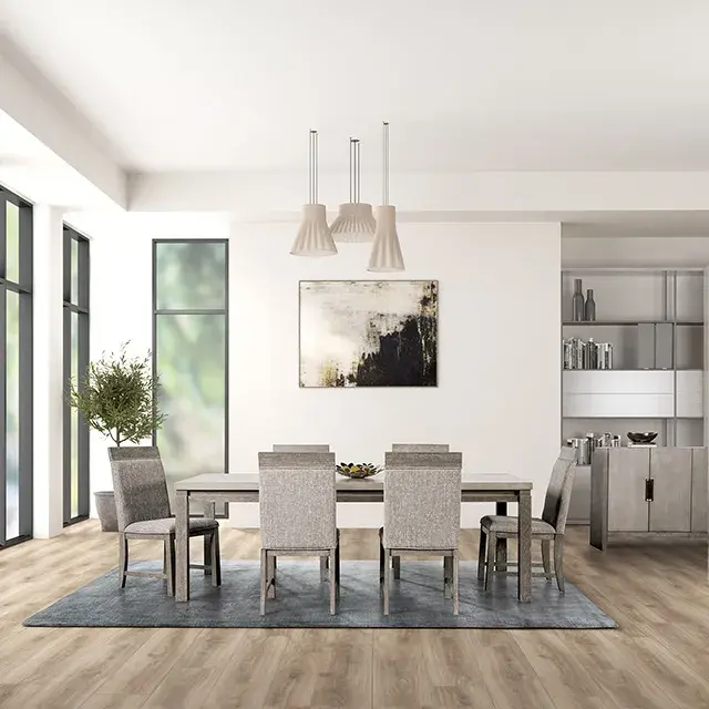 Transitional Gray/Stone Gray Dining Set — Dining Table, view 3