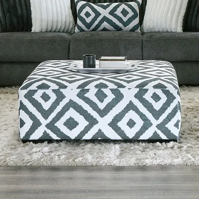 Transitional Gun Metal Loveseat — Sofa, view 5