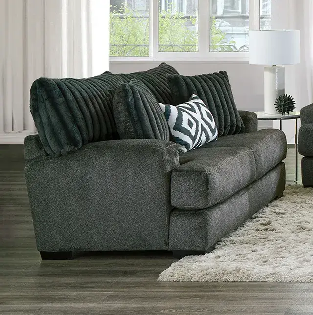 Transitional Gun Metal Sofa — Sofa, view 2
