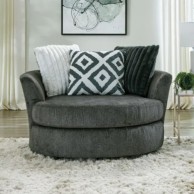 Transitional Gun Metal Sofa — Sofa, view 6