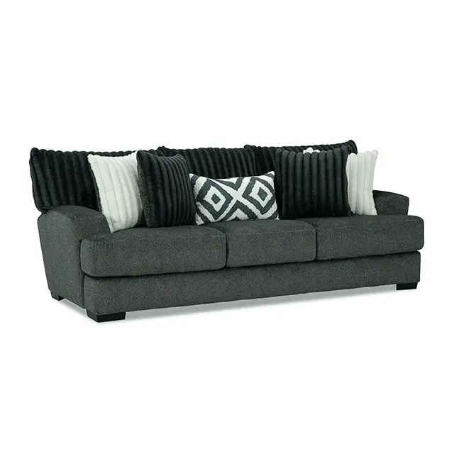 Transitional Gun Metal Sofa — Sofa, view 7