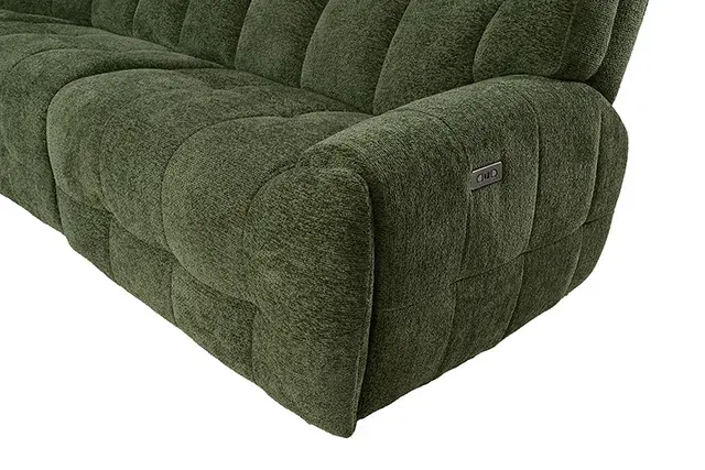 Transitional Jade Green Power Reclining Sectional — Sofa, view 2