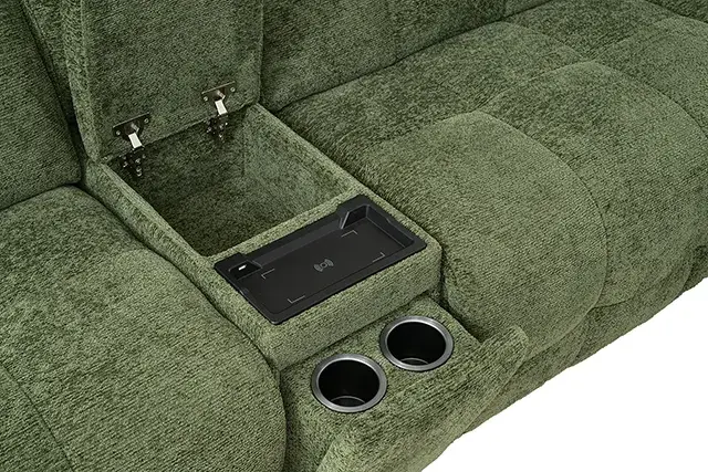 Transitional Jade Green Power Reclining Sectional — Sofa, view 5