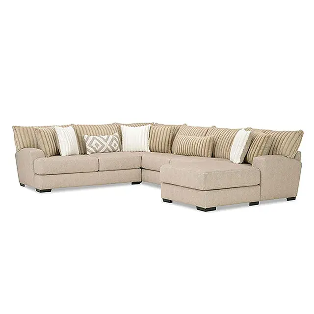Transitional Light Brown Sectional Sofa — Sofa, view 2