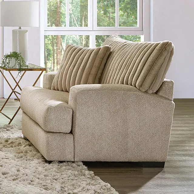 Transitional Light Brown Sofa — Sofa, view 3
