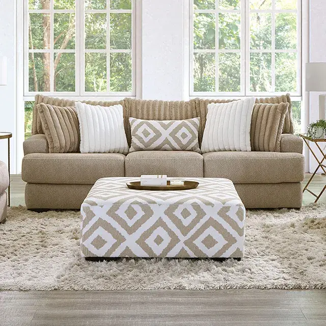 Transitional Light Brown Sofa — Sofa, view 6