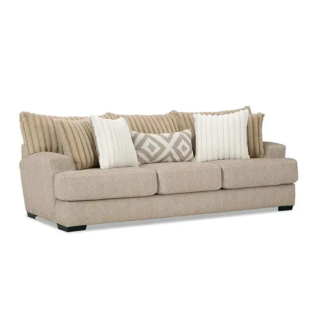 Transitional Light Brown Sofa — Sofa, main view