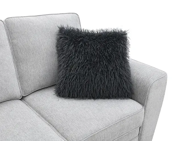 Transitional Light Gray Loveseat — Sofa, view 6