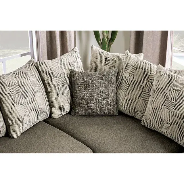 Transitional Light Gray Sectional Sofa (Angelia) — Sofa, view 6
