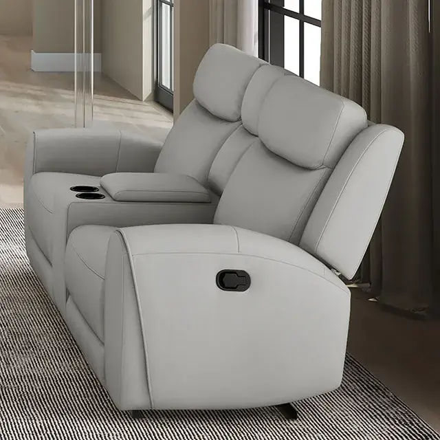 Transitional Light Gray Sofa — Sofa, view 2