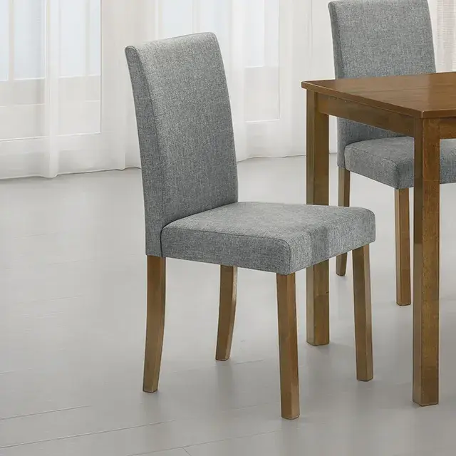Transitional Medium Oak/Gray Accent Chair — Lounge Chair, view 3