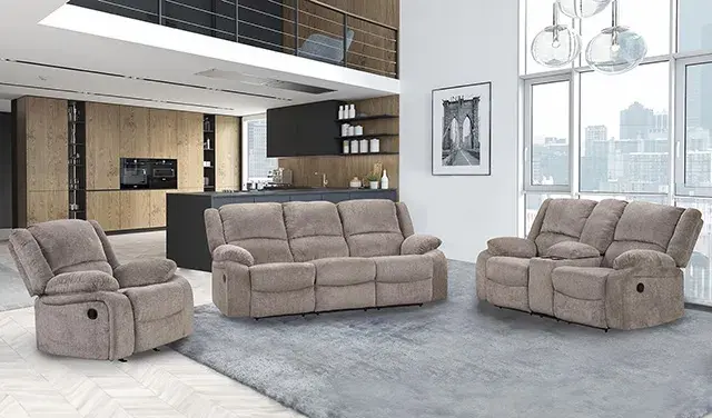 Transitional Mocha Sofa — Sofa, main view