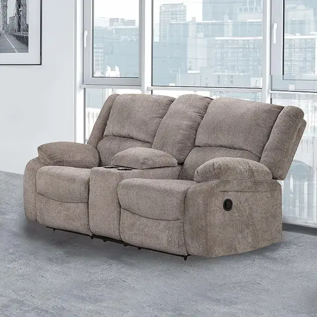 Transitional Mocha Sofa — Sofa, view 4