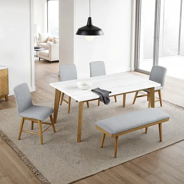 Transitional Natural Dining Set — Dining Table, main view