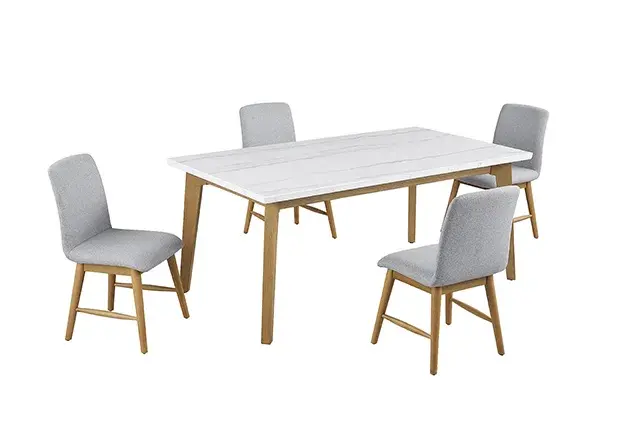 Transitional Natural Dining Set — Dining Table, view 3