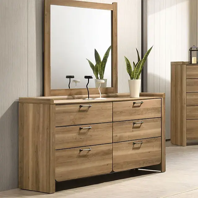 Transitional Natural Nightstand — Nightstand, view 4