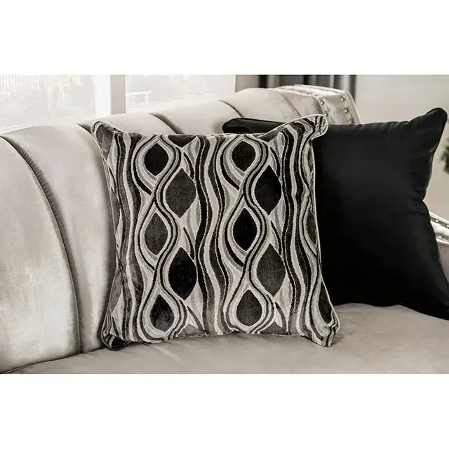 Transitional Silver Loveseat — Sofa, view 3