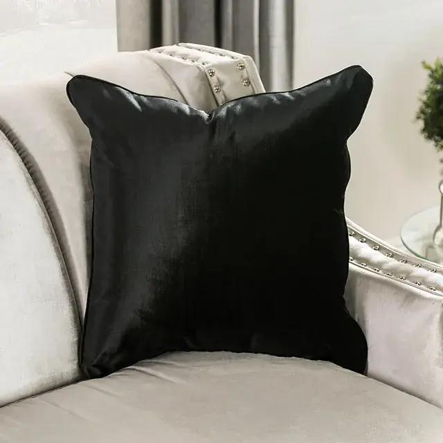 Transitional Silver Loveseat — Sofa, view 4