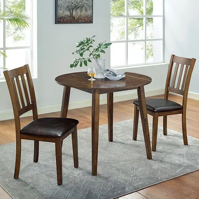 Transitional Walnut, Dark Brown Dining Set — Dining Table, main view