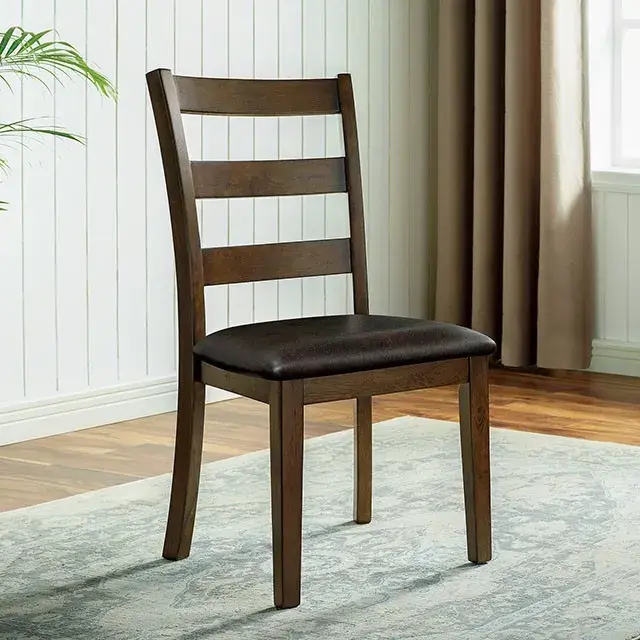 Transitional Walnut, Dark Brown Dining Set (Gracefield) — Dining Table, view 4