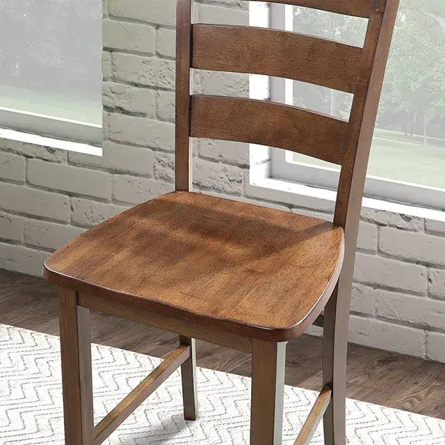 Transitional Walnut Dining Set — Dining Table, view 3