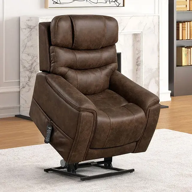 Transitional Walnut Power Recliner — Lounge Chair, main view