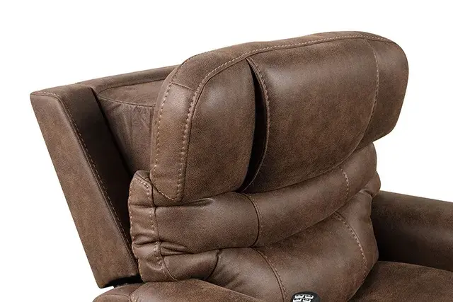 Transitional Walnut Power Recliner — Lounge Chair, view 7