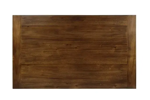 Transitional Walnut/Beige Dining Set — Dining Table, view 3