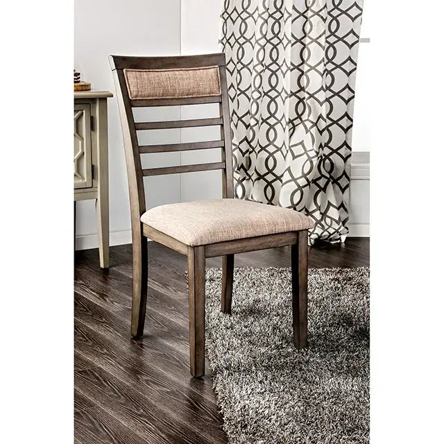 Transitional Weathered Gray, Beige Dining Set (Taylah) — Dining Table, view 2