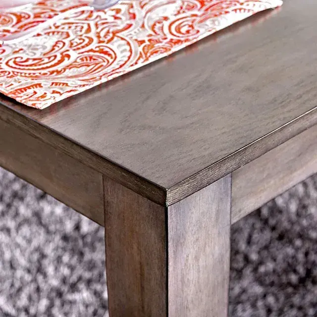 Transitional Weathered Gray, Beige Dining Set (Taylah) — Dining Table, view 6
