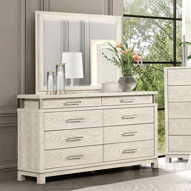 Transitional Weathered Gray Nightstand — Nightstand, view 2