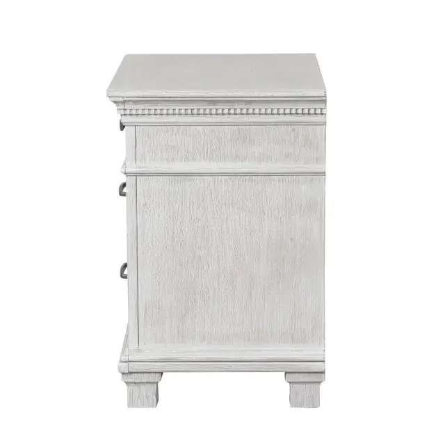 Transitional Weathered Gray Nightstand (Swanley) — Nightstand, view 12