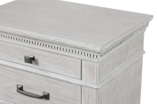 Transitional Weathered Gray Nightstand (Swanley) — Nightstand, view 14