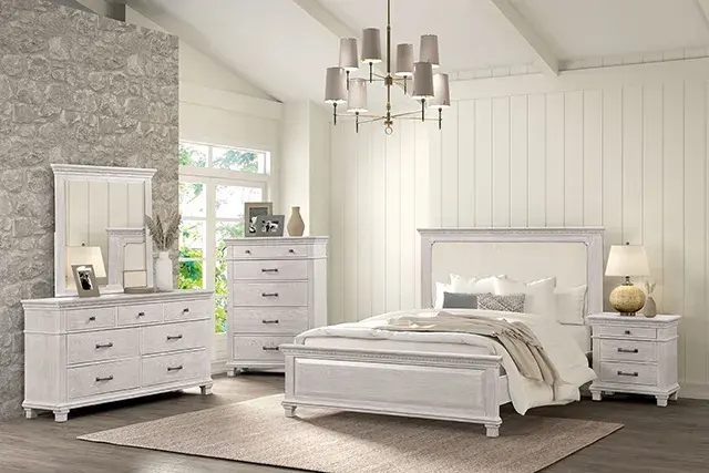 Transitional Weathered Gray Nightstand (Swanley) — Nightstand, view 6