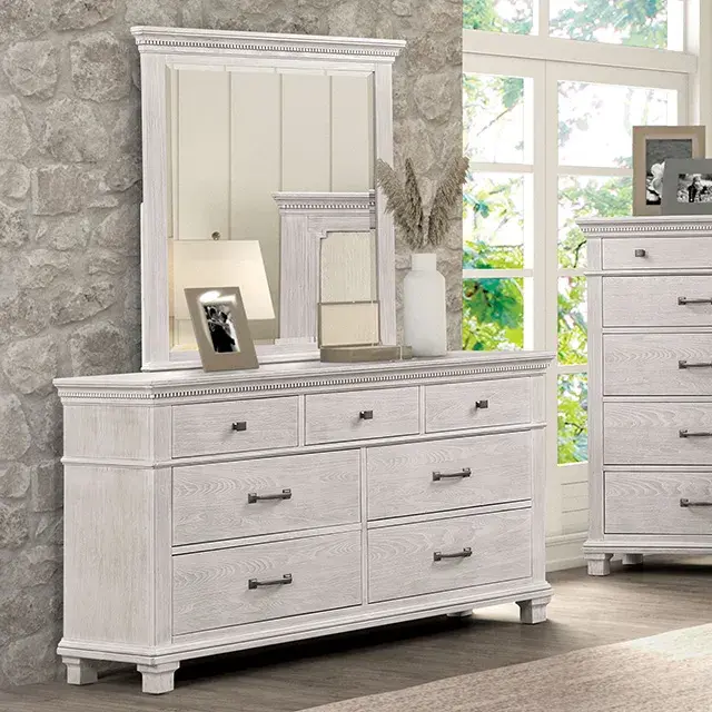 Transitional Weathered Gray Nightstand (Swanley) — Nightstand, view 7
