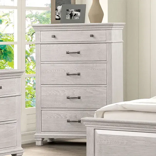 Transitional Weathered Gray Nightstand (Swanley) — Nightstand, view 2